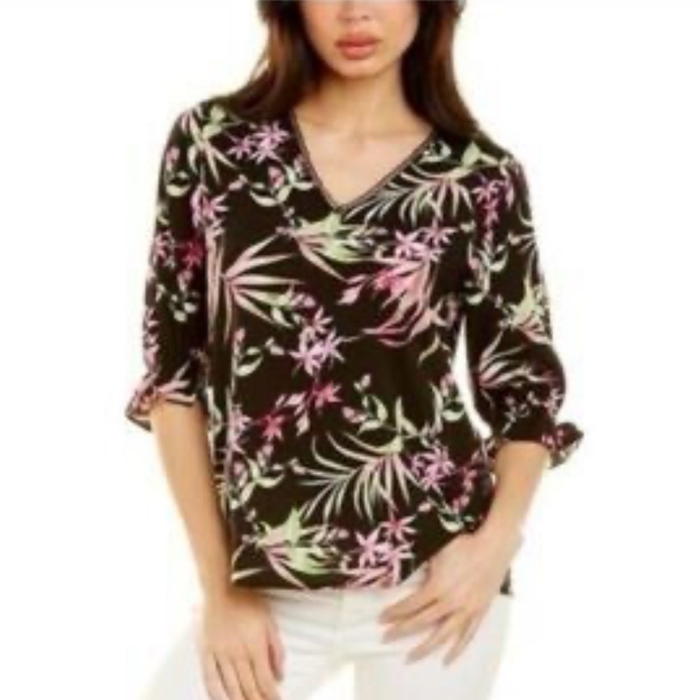 Cece Heather Pouf Sleeve Blouse